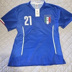 Andrea Pirlo #21 Jersey  Italia Football Soccer FIGC Made in Italy. Sz M NWT